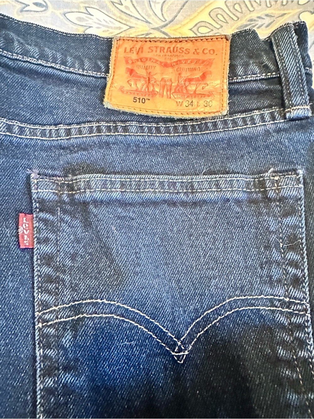 Levi's 510 Slim Straight Jeans in Blue Denim with Red Tab